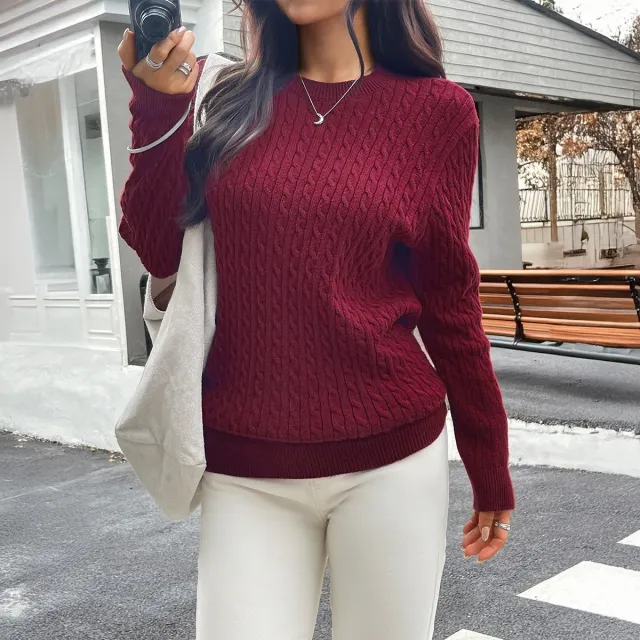 Long Sleeve Sweaters Women's Clothing Red - Shop at LoveMi
