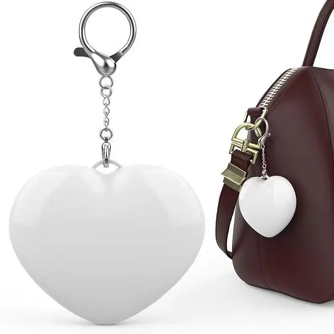 Heart-shaped LED Light 3-color Touch-sensitive Heart Keychain