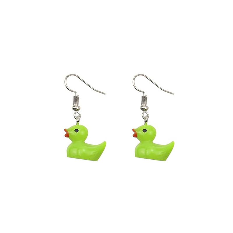 Cute Girl Small Yellow Duck Cartoon Earrings