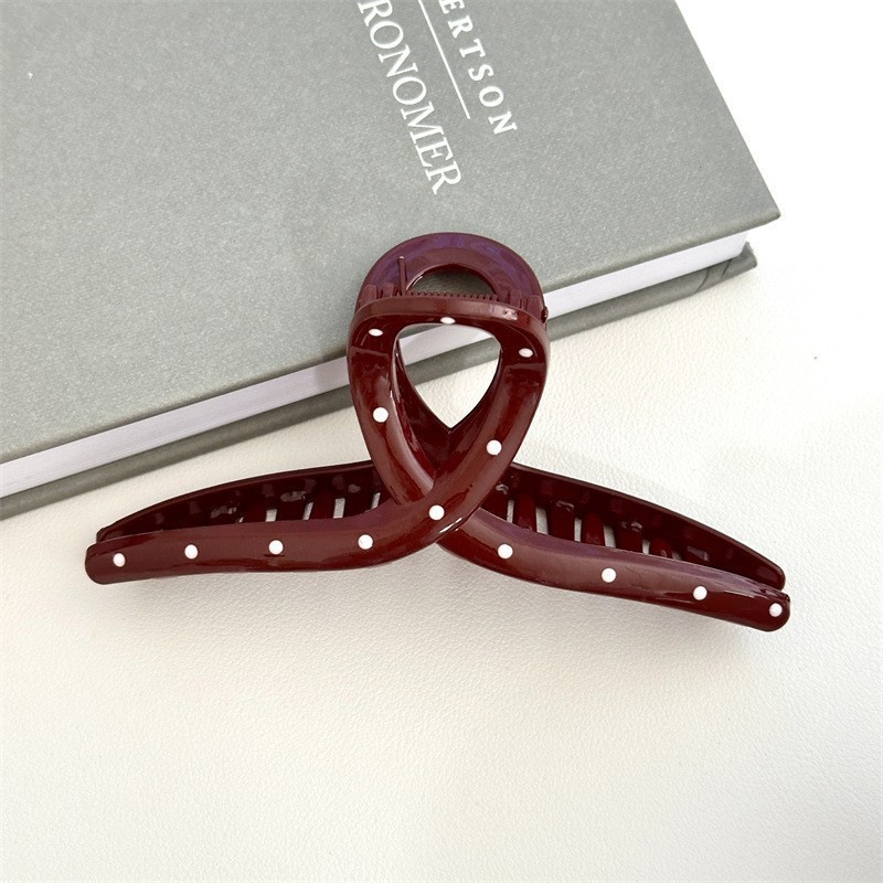 New Year Thickened Ankla Red Textured Stylish Premium Hair Clip