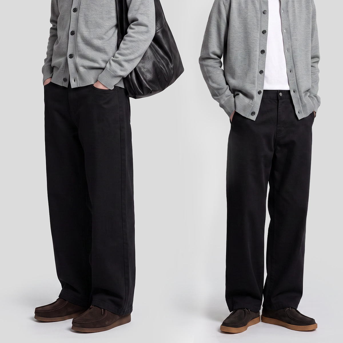 Mens Trousers Relaxed Fit Vintage Chic Loose And Versatile