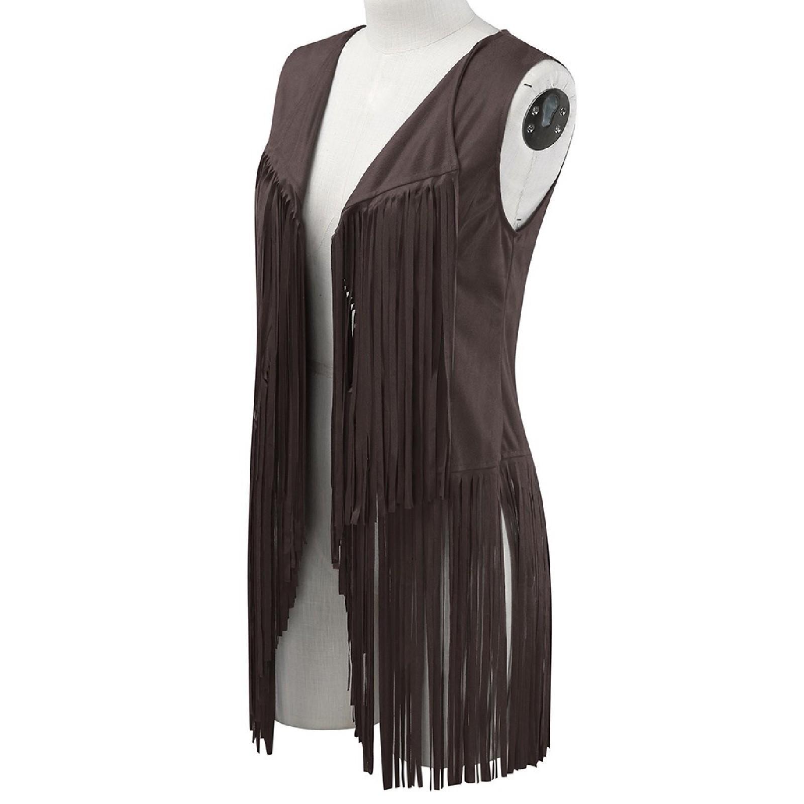 Title 37, Fashion Thin Tassel Sleeveless Vest for Women. ...