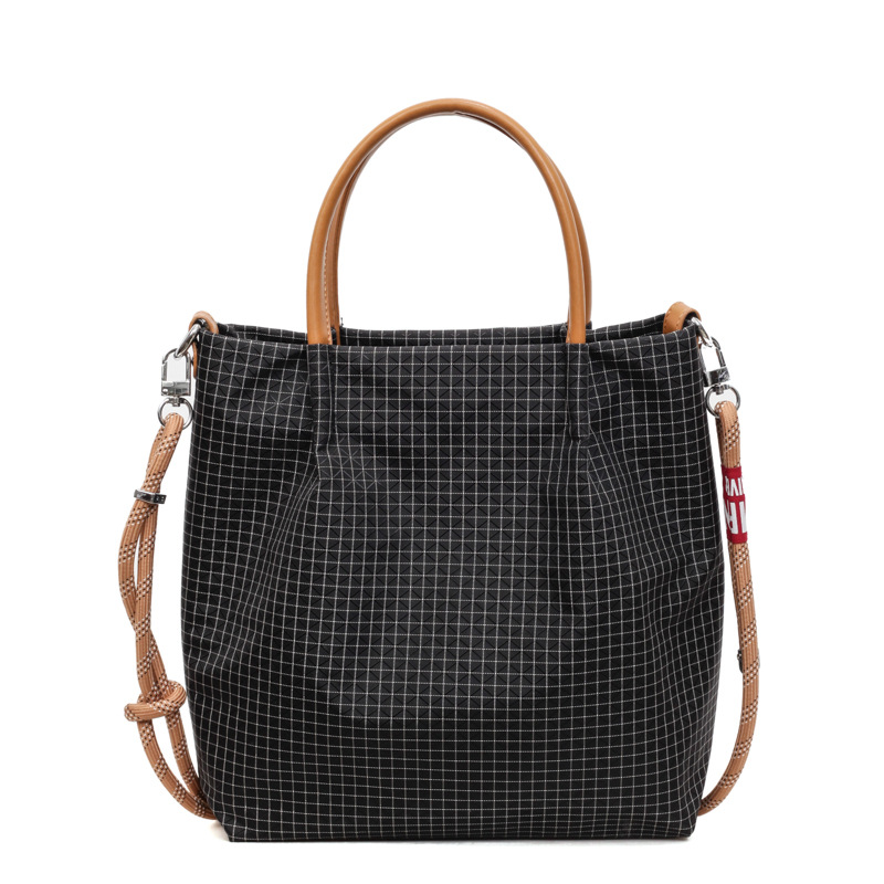 Simple Plaid Womens Large-Capacity Handbag