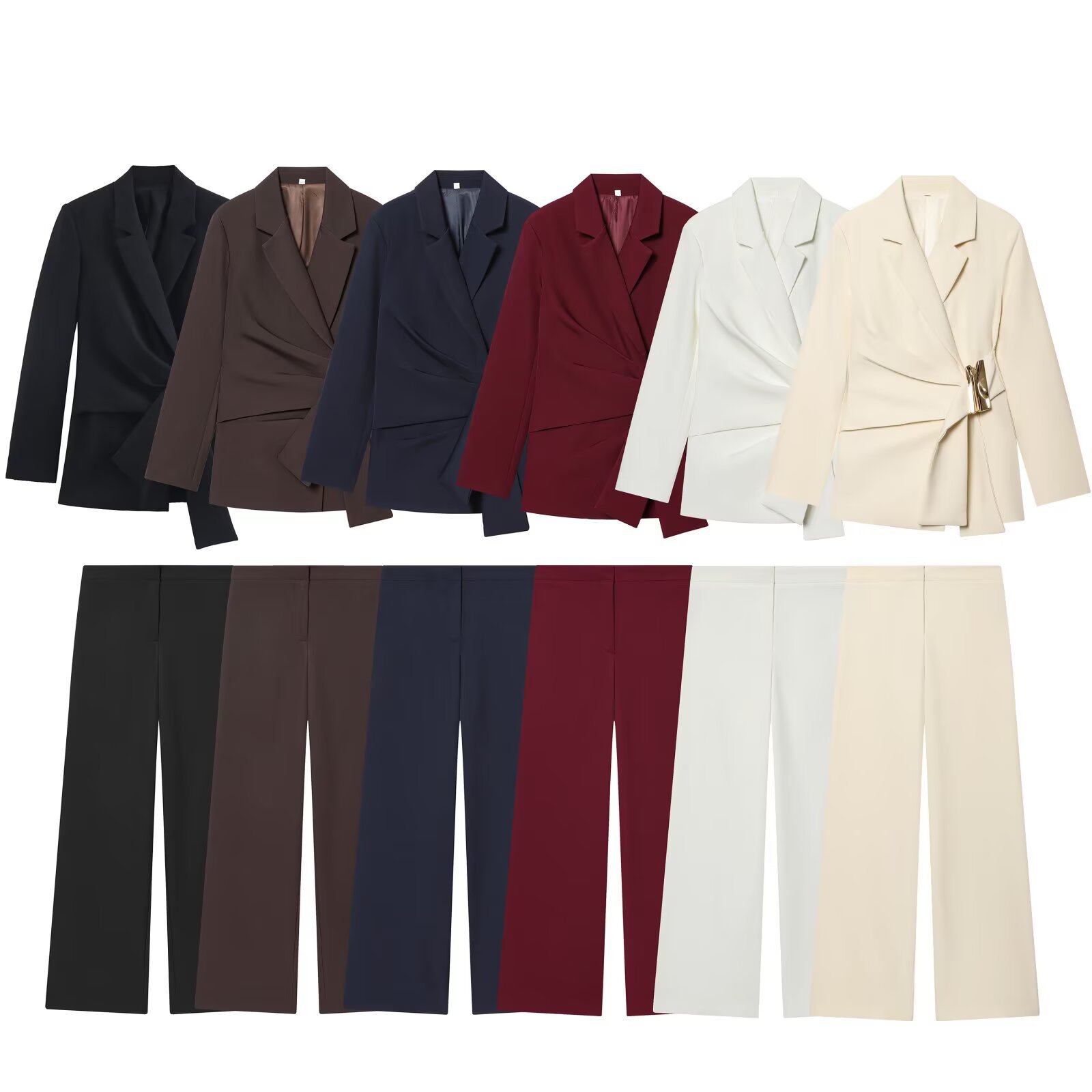 Women's Blazer And Straight-leg Pants