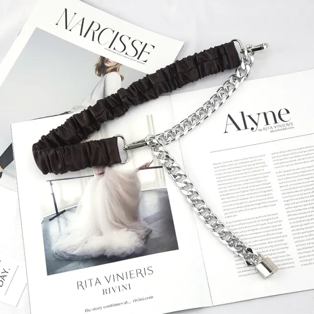 Silver Chain Decoration Belt Women Brown - Shop at LoveMi