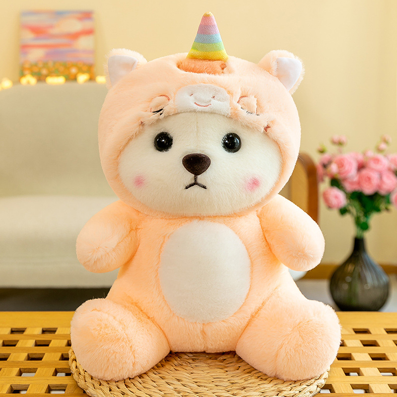 Colorful And Cute Strawberry Bear Plush Doll