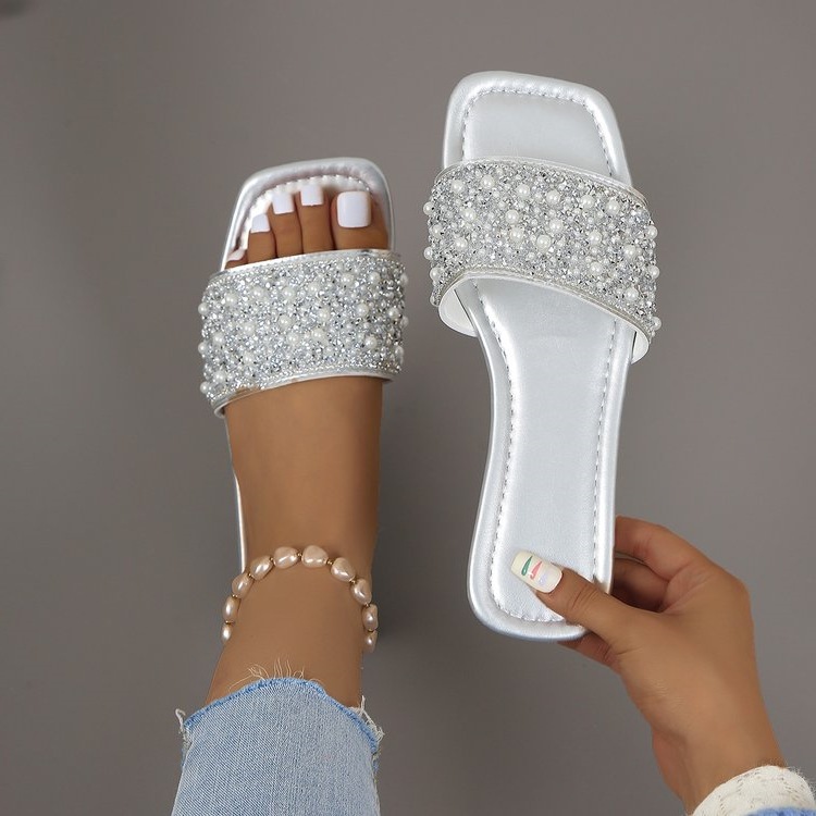 Womens French-style Casual Slide Sandals