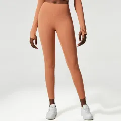 High Top Sports Skinny Pants European And American - Persimmon Color - View 1