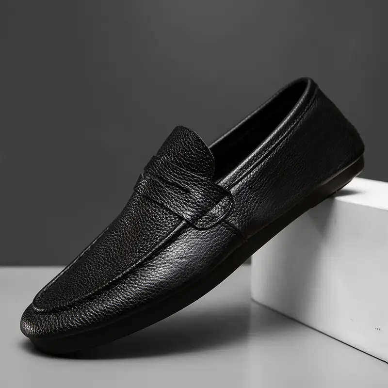 Mens Loafers, Soft Leather Slip-on Casual Shoes