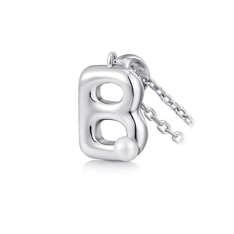 Light Luxury Silver Clavicle Chain Letter Pendant Necklace