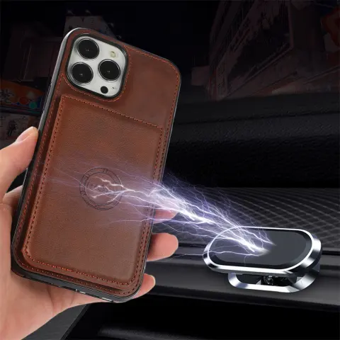 Leather Case Card Insertion Magnetic Wallet Protection Phone