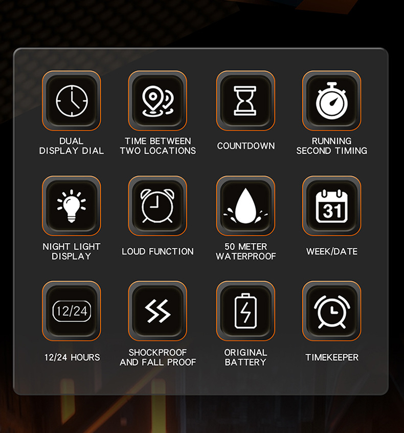 Sanda Analog Digital Watch For Men