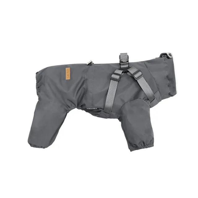 Fashion Personality Dog Pet One piece Raincoat Dark Gray - Shop at LoveMi