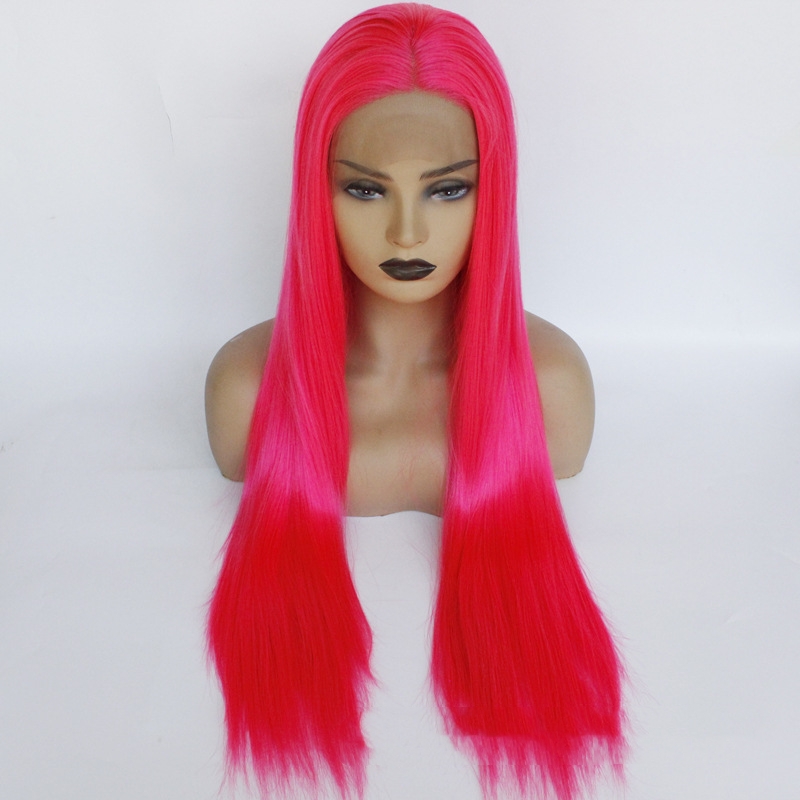 European And American Fashion Fluorescent Medium Long Straight Hair