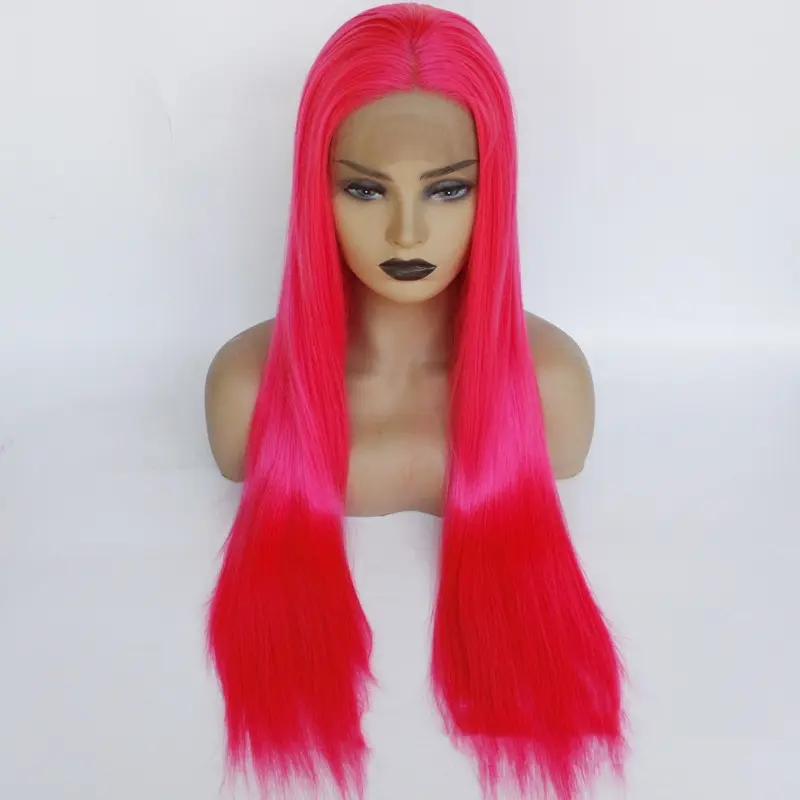 European And American Fashion Fluorescent Medium Long Straight Hair