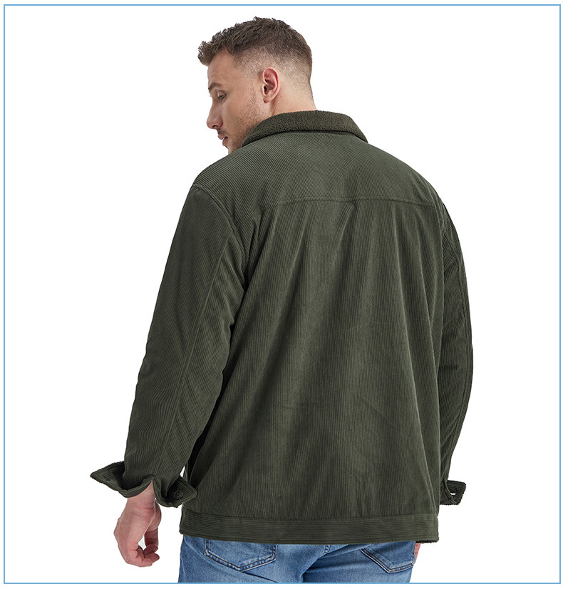 Title 46, Herren Cashmere Jacke Verdickt Groß Loose Casua...