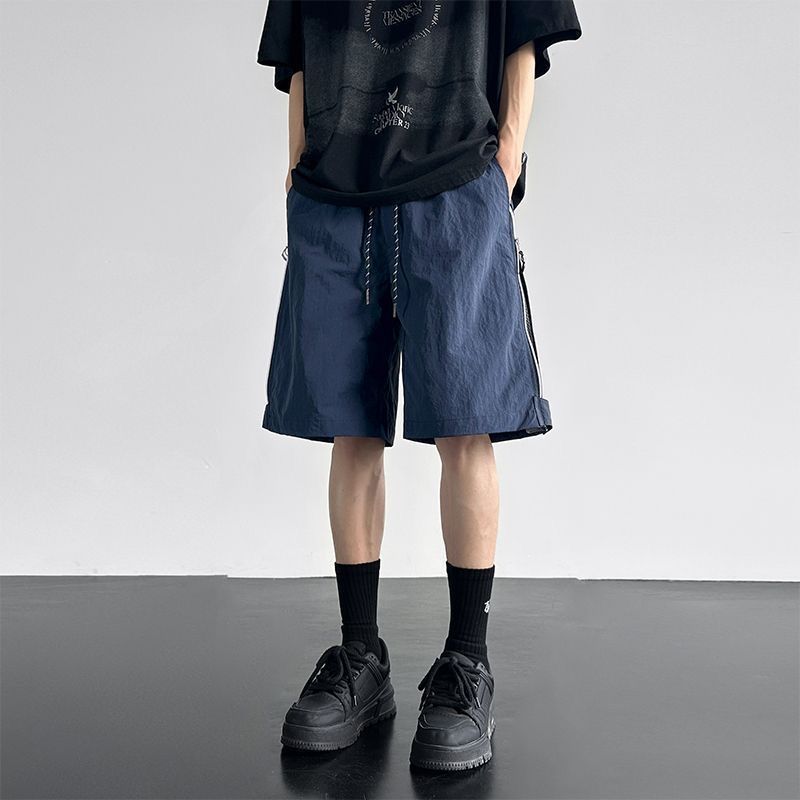 Waterproof Cargo Shorts Mens Loose Cropped Trousers