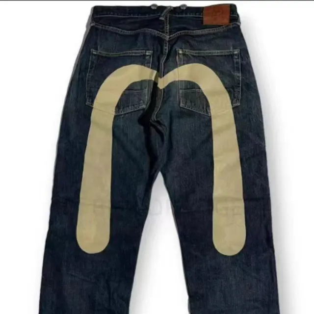 Classic Printing Men's And Women's Loose Trousers Jeans Apricot M Words - Shop at LoveMi