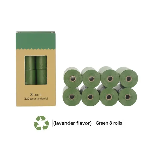 EPI Biodegradable Pet Pickup Garbage Bag Lavender Flavor 8 Rolls - Shop at LoveMi
