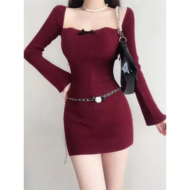 Women's Tight Fitting Figure Flattering Sheath Dress Red - Shop at LoveMi