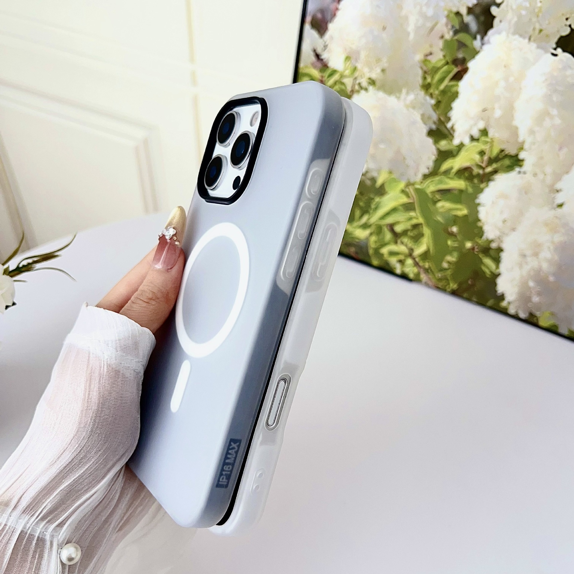 Jelly Magnetic Phone Case Solid-color Protective Cover