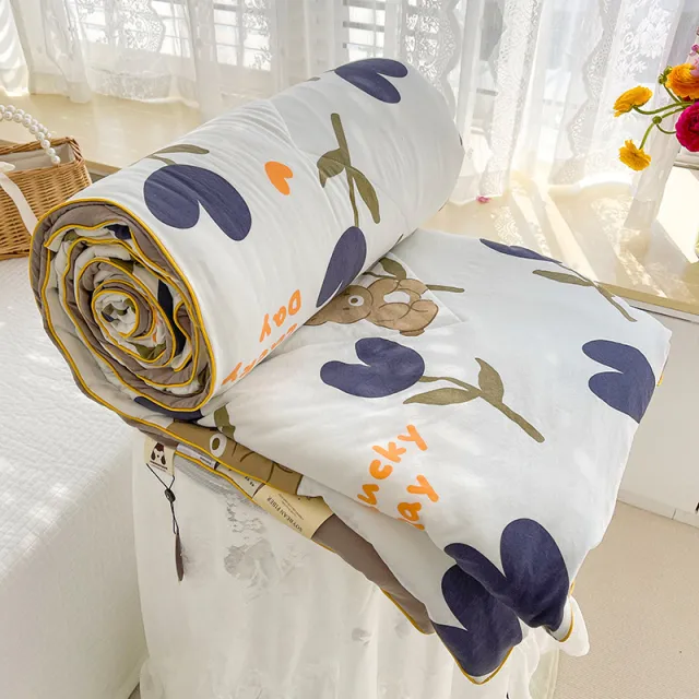 Double layer Yarn Soybean Fiber Maternal And Child Soft Glutinous Blanket Confession Balloon - Shop at LoveMi