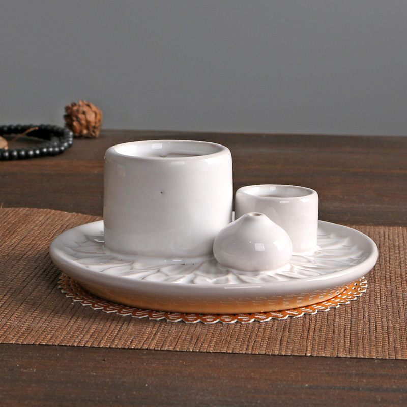 3 In 1 Ceramic Incense, Cone and Smudge Stick Burner