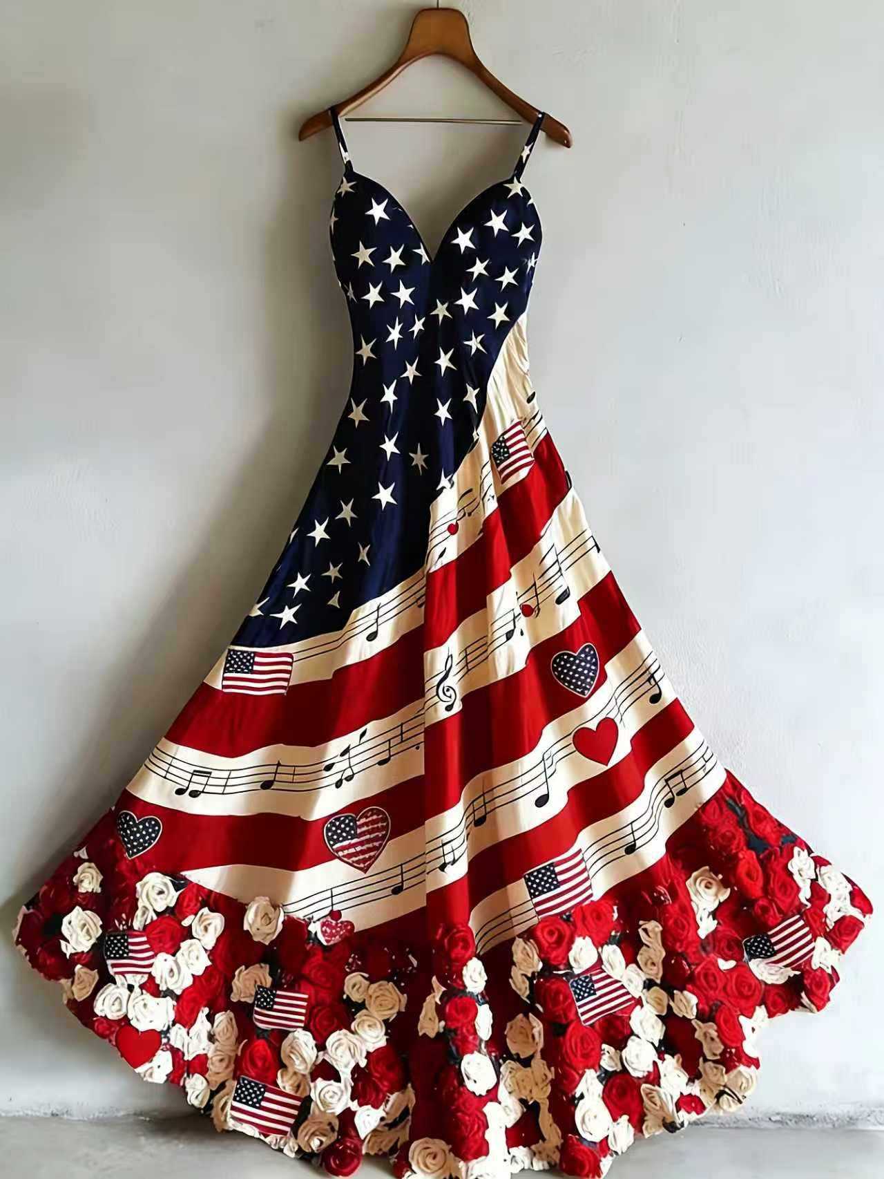 Womens Creative Floral Plus-Size Loose All-Match Dress