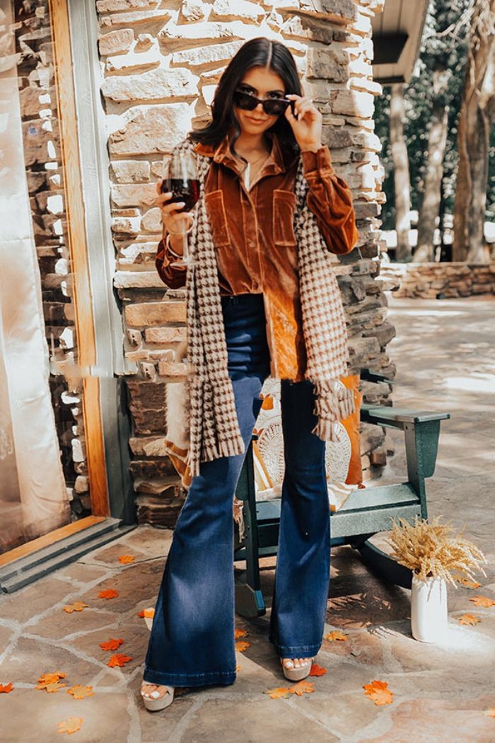 Velvet Elegant Lapel Loose Long Sleeve Shirt