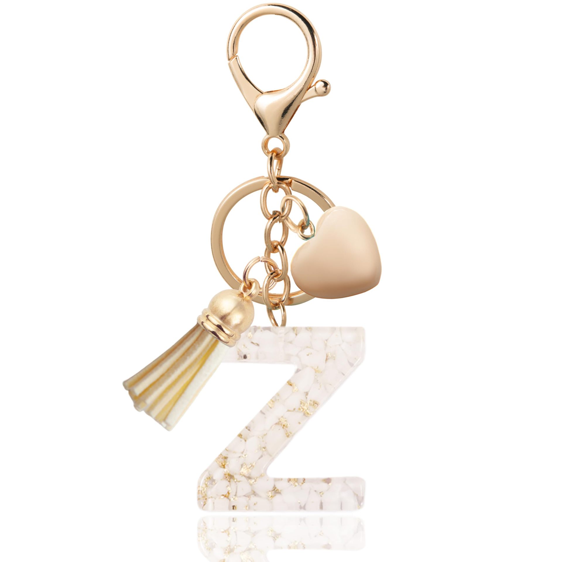 Fashionable Personalized Heart-shaped Pendant With White Shell Fragments Lettering And Tassel