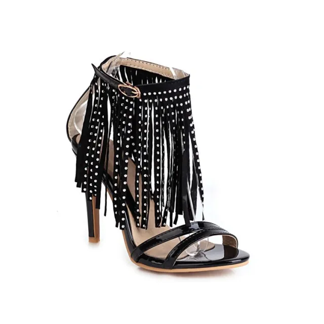 Su High Heels Sandals Women's Shoes Black - Shop at LoveMi