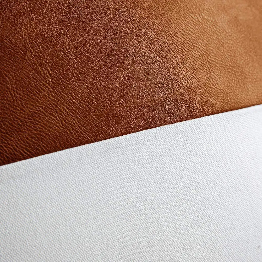 PU Stitching Cotton Canvas Double Stitching Leather Sofa Cushion Cover
