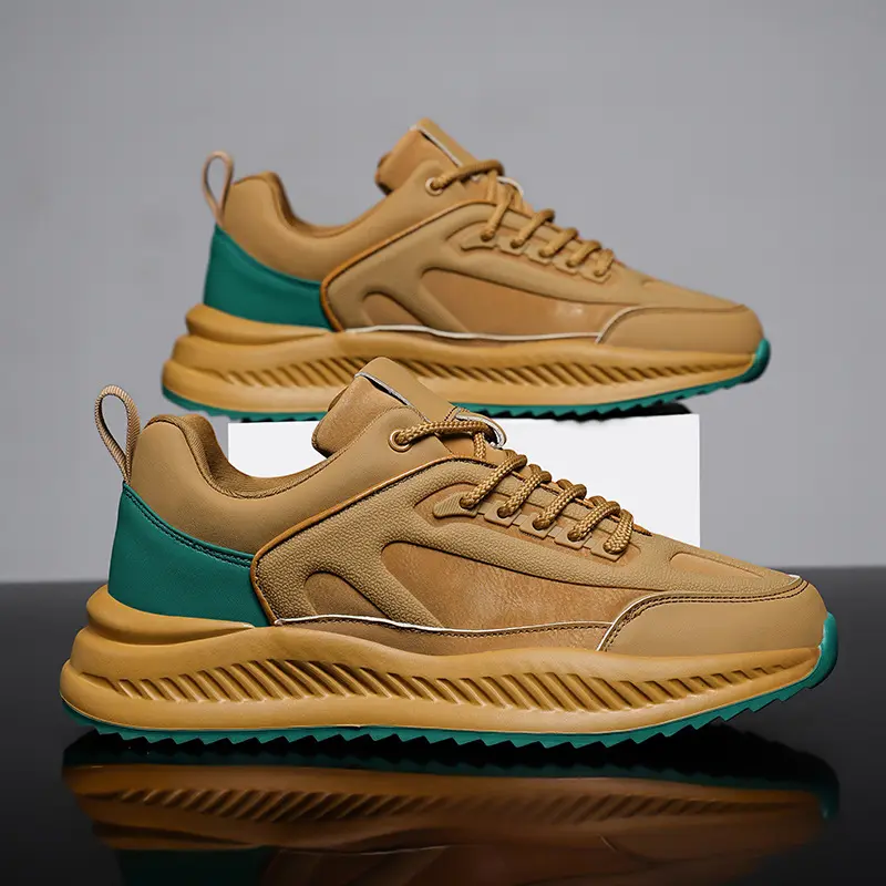 Men's Platform Lightweight Soft Sole Sports Leather