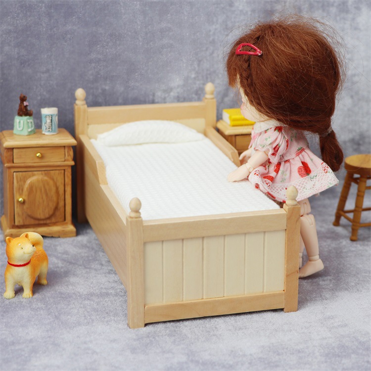 Title 7, Dollhouse Mini Furniture Bedroom Scene Ornaments