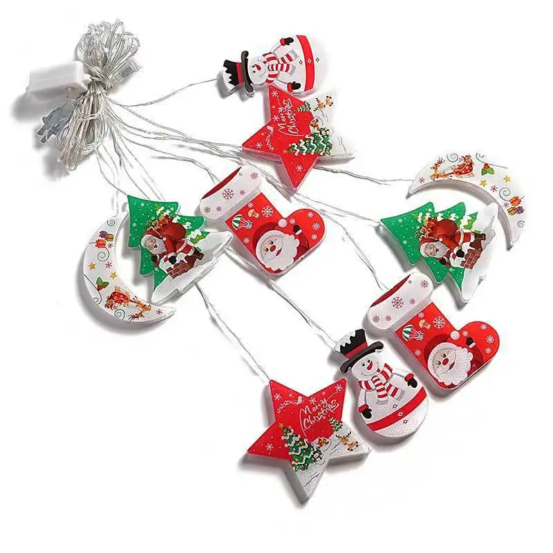 Painted Christmas Curtain Lights Holiday Layout Rubber-covered