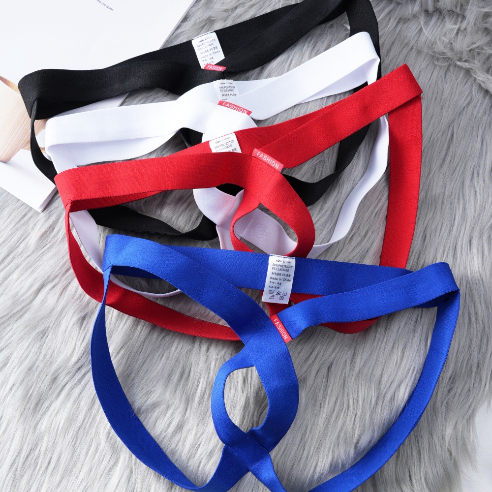 Mens Sexy Hollowed-out Personalized Briefs Stylish No-pull T-back Thongs For A Bold Modern Look