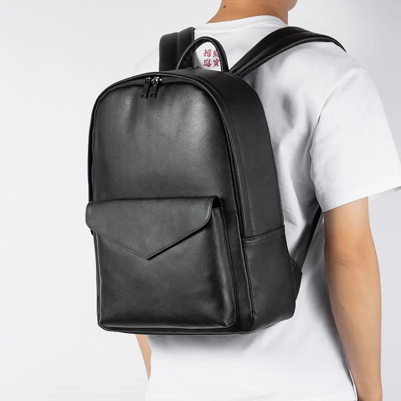 Full-grain Leather Backpack With Large Capacity