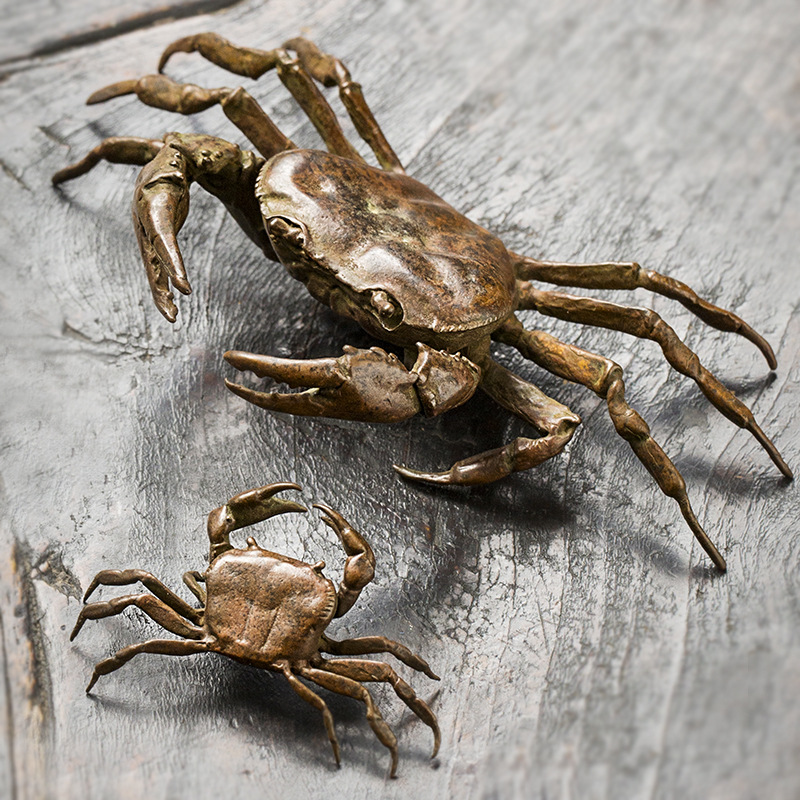 Title 7, Creative Brass Handmade Crab Tea Pet Ornament