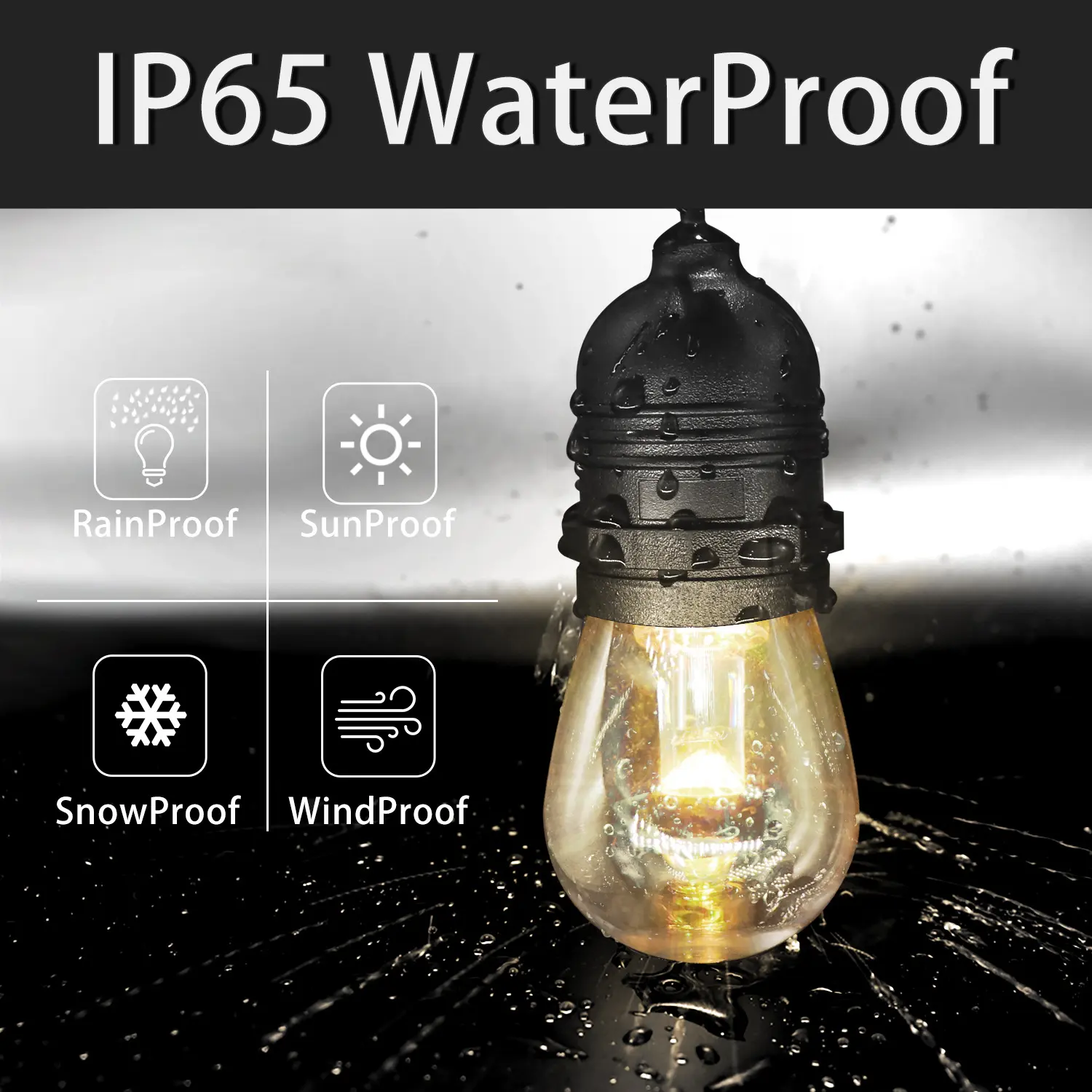 Outdoor Waterproof RGB Solar Lights Plugged Directly