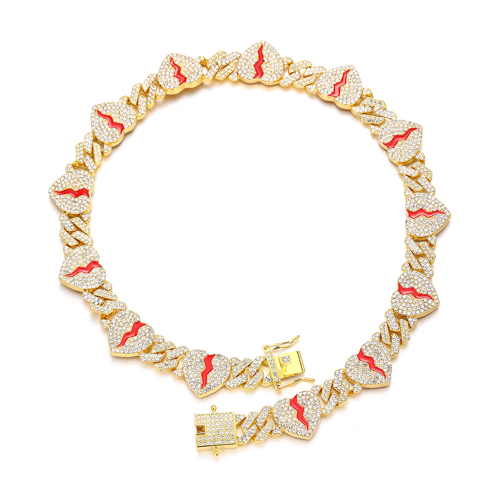 سلسلة كوبية مزخرفة بألماس بأسلوب الهيب هوب