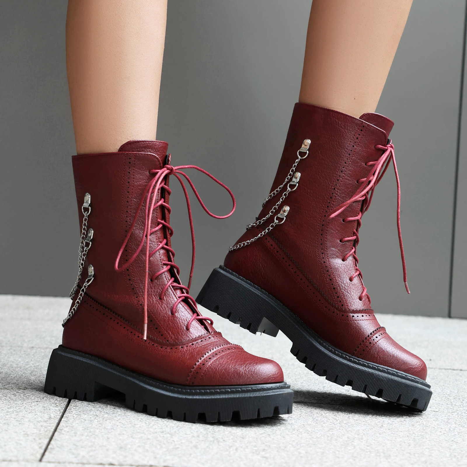 Women’s Chunky Heel Mid-Calf Dr. Style Boots