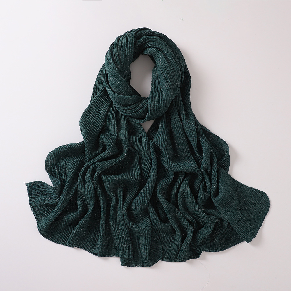 Silver Silk Crumpled Toe Scarf