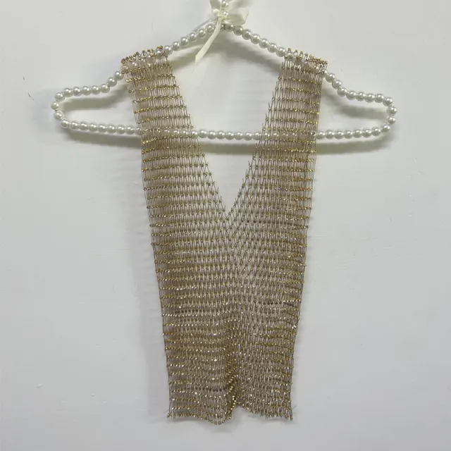 Women's Fashionable Simple Pure Color Mesh Top V Neck Gold - Shop at LoveMi