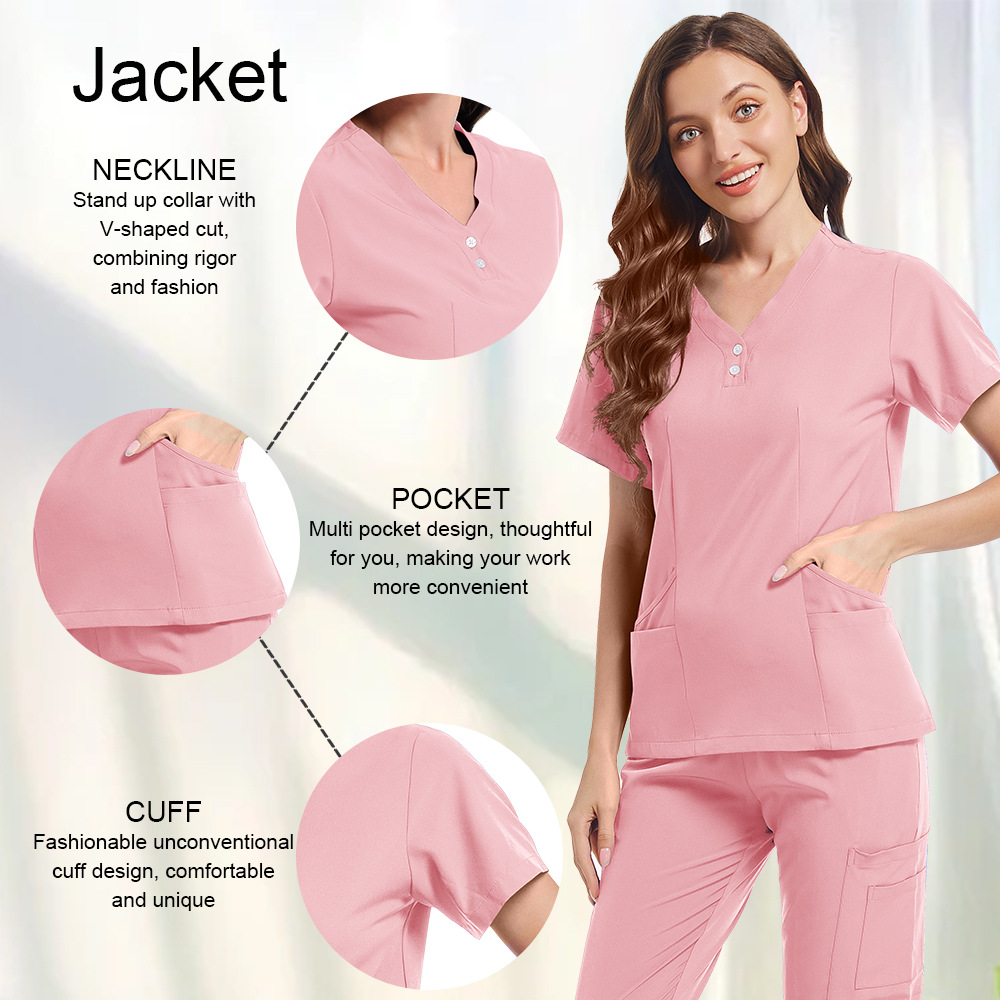 Work Uniform Scrub Top And Pants Nursing Set - Image 13