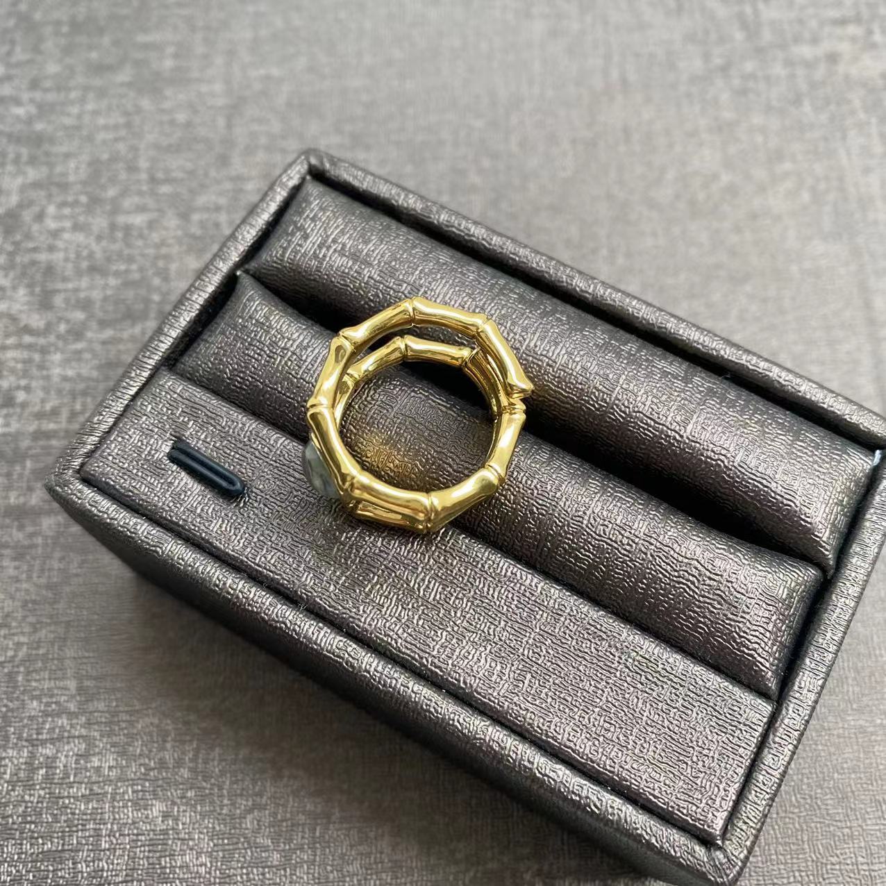 Mid-ancient Vintage Bamboo Design Wind Ring