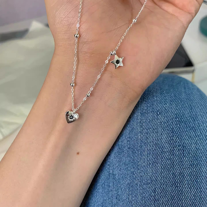 Dainty Zircon Heart Necklace For Women