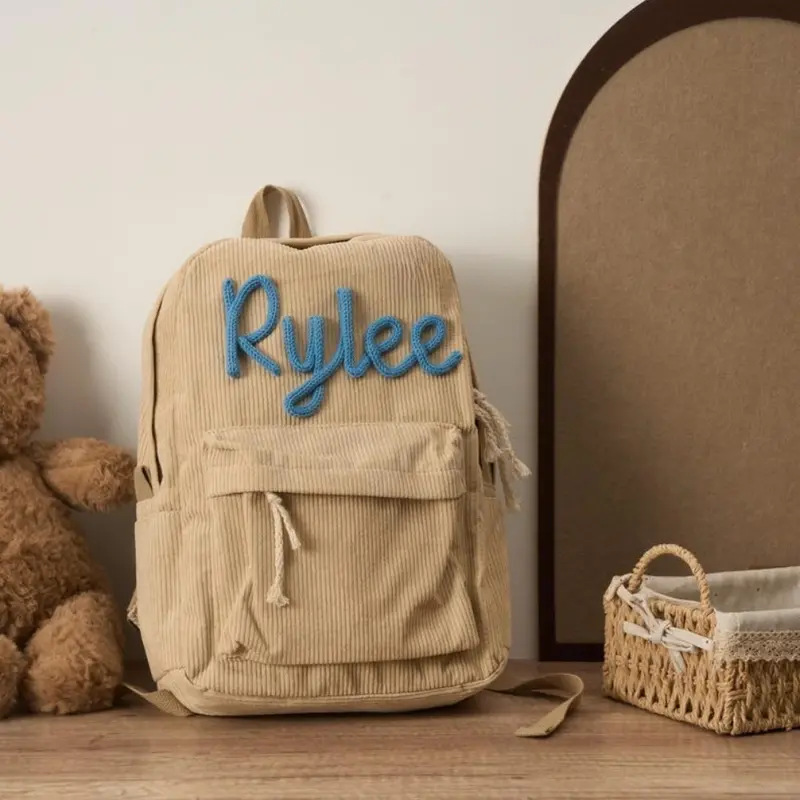 Handmade Name Childrens School Bag
