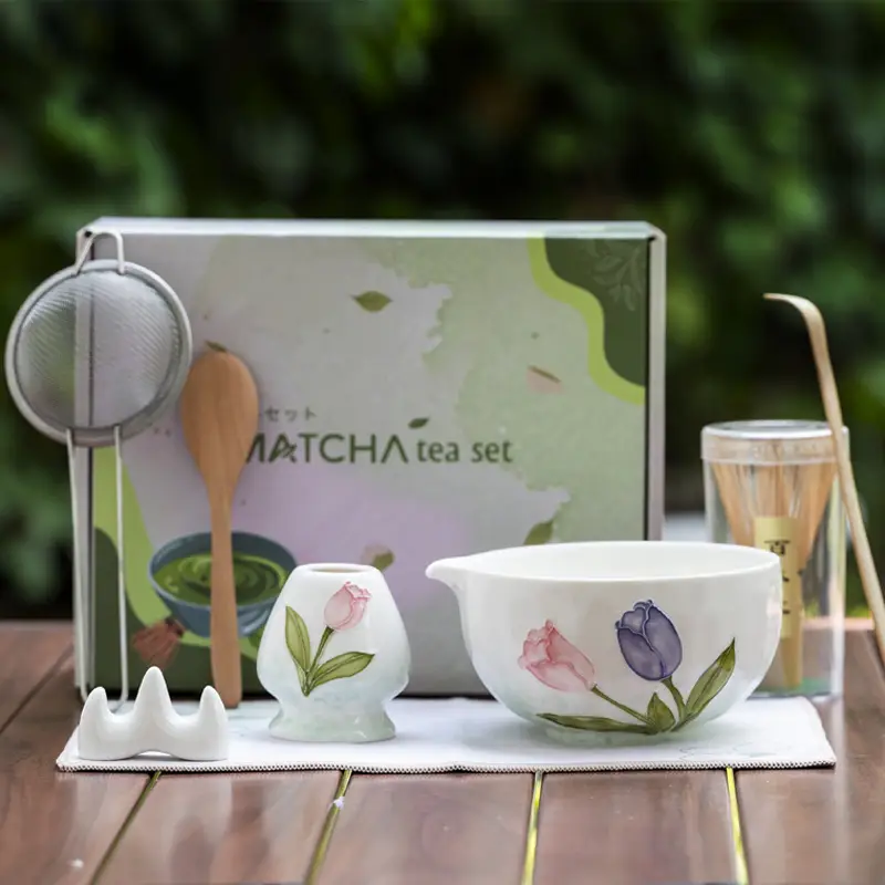 Hand Painted Matcha 8-piece Ceramic Set