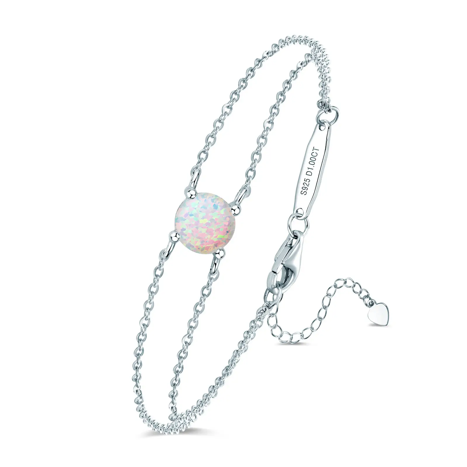 Four-claw Moissanite Bracelet All-match Silver Hand Jewelry