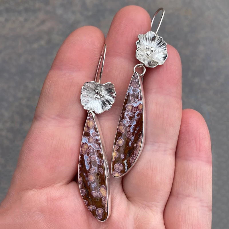 Niche Creative Blue Enamel Earrings For Women